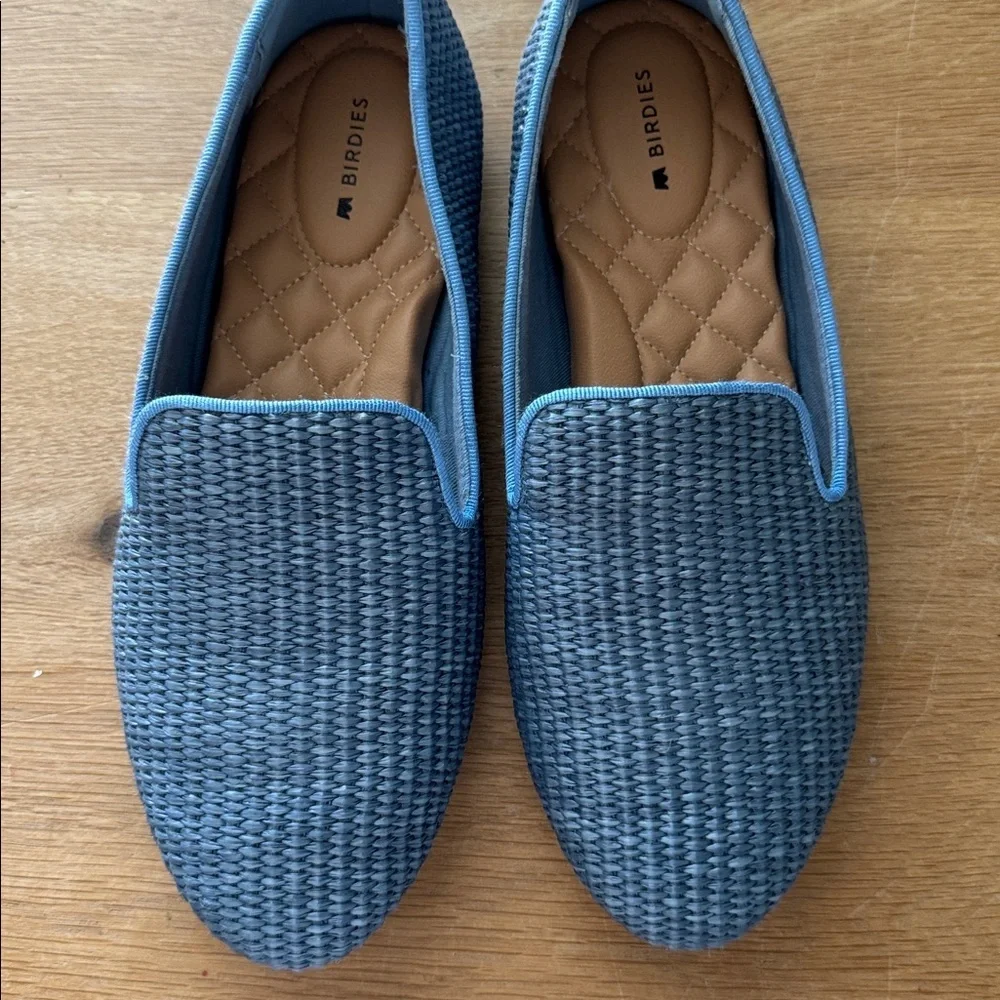 Birdies THE STARLING in Blue Raffia Size 8.5